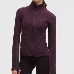 Lululemon Women's Plum colored Zip-Up Jacket with thumb holes